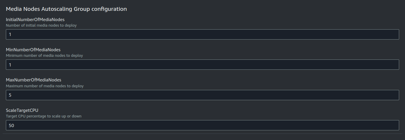Media Nodes Autoscaling Group Configuration