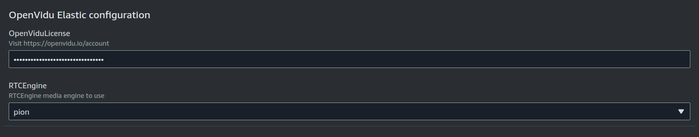 OpenVidu Elastic Configuration