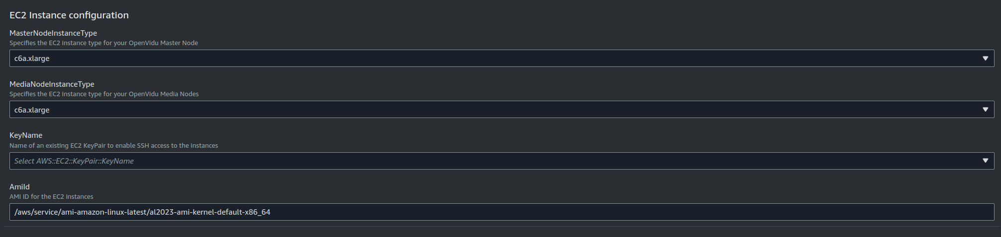 EC2 Instance configuration