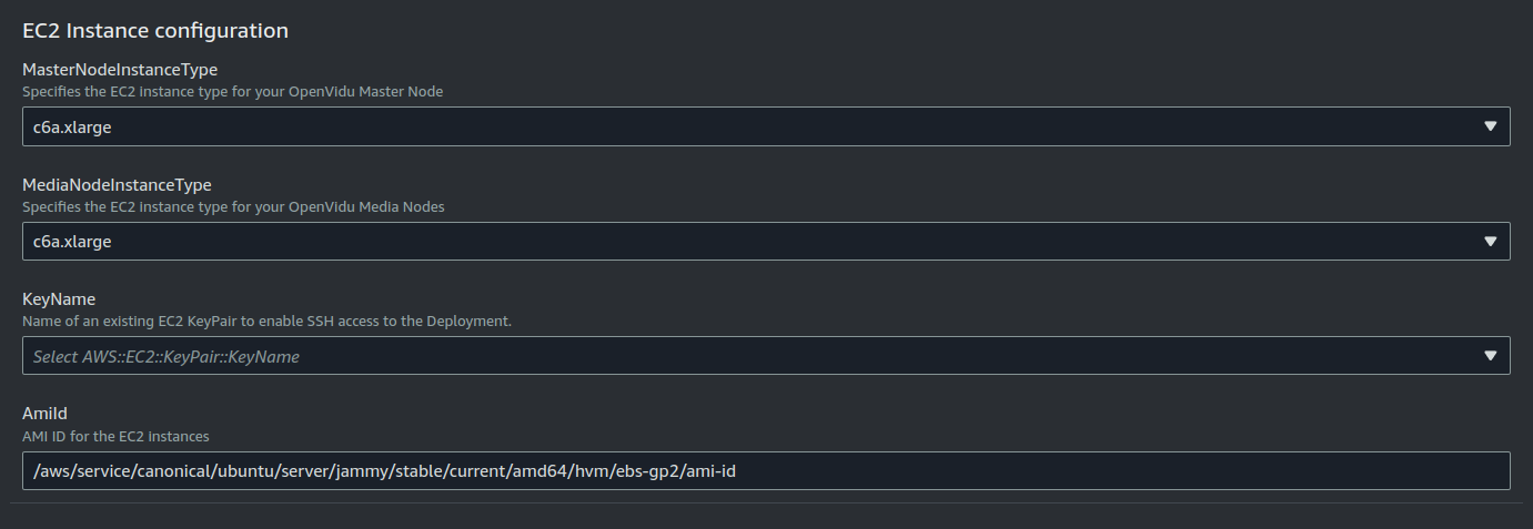 EC2 Instance configuration
