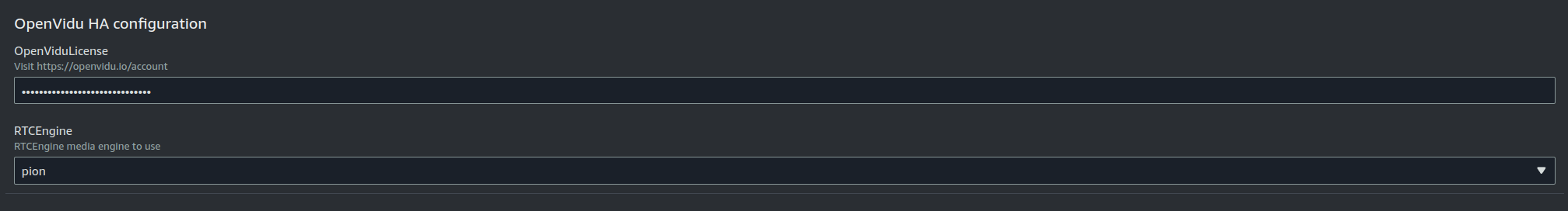 OpenVidu HA Configuration
