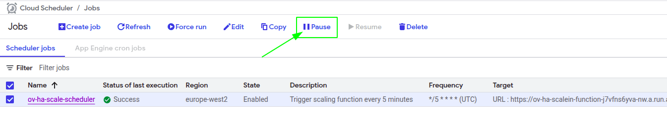 Deactivate Scale In