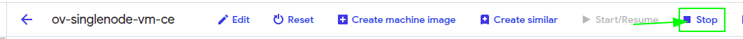 Stop instance