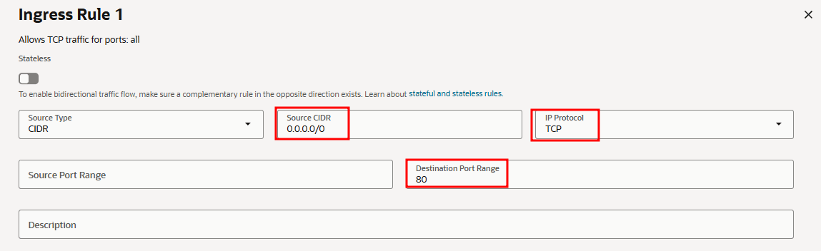 Ingress rule 1