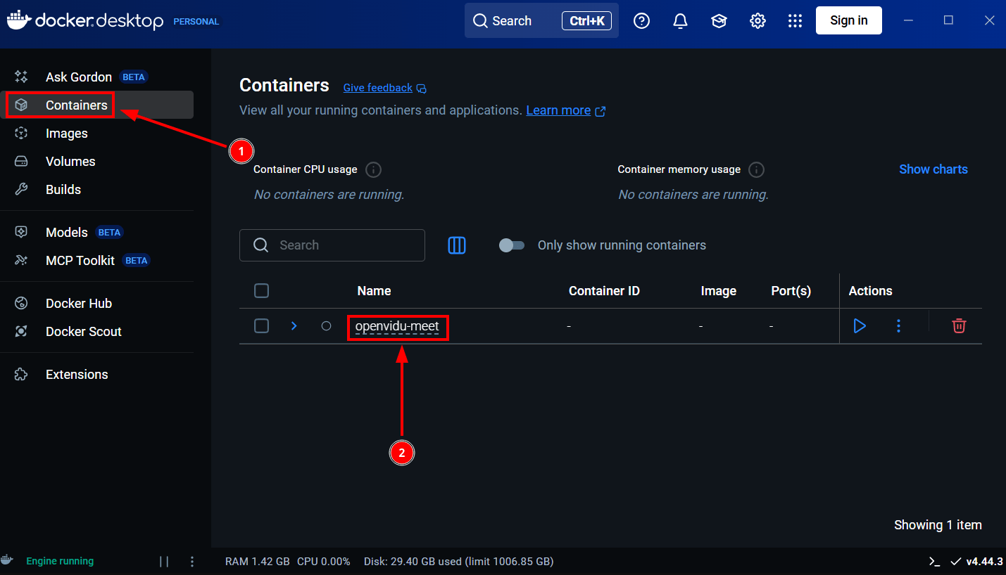 Select container group