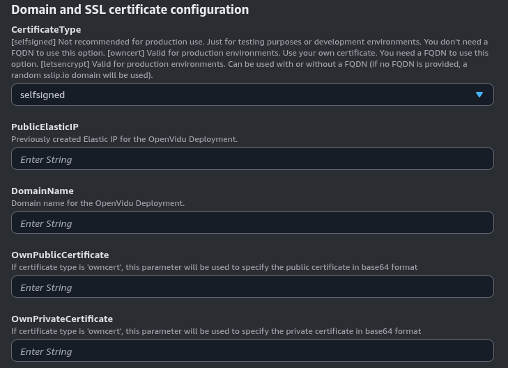 Self-signed certificates