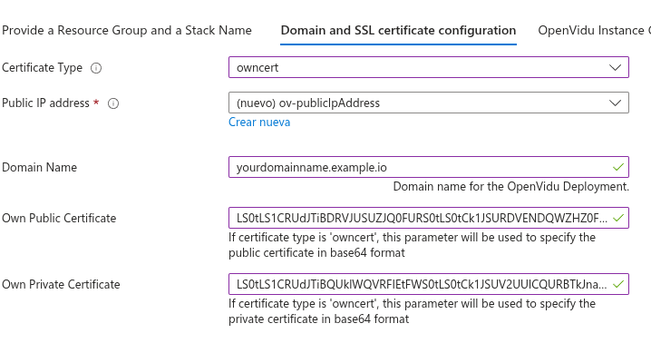 Custom certificates