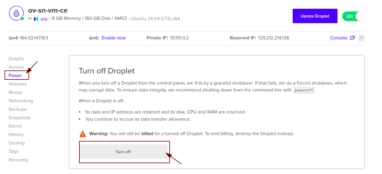 Stop droplet