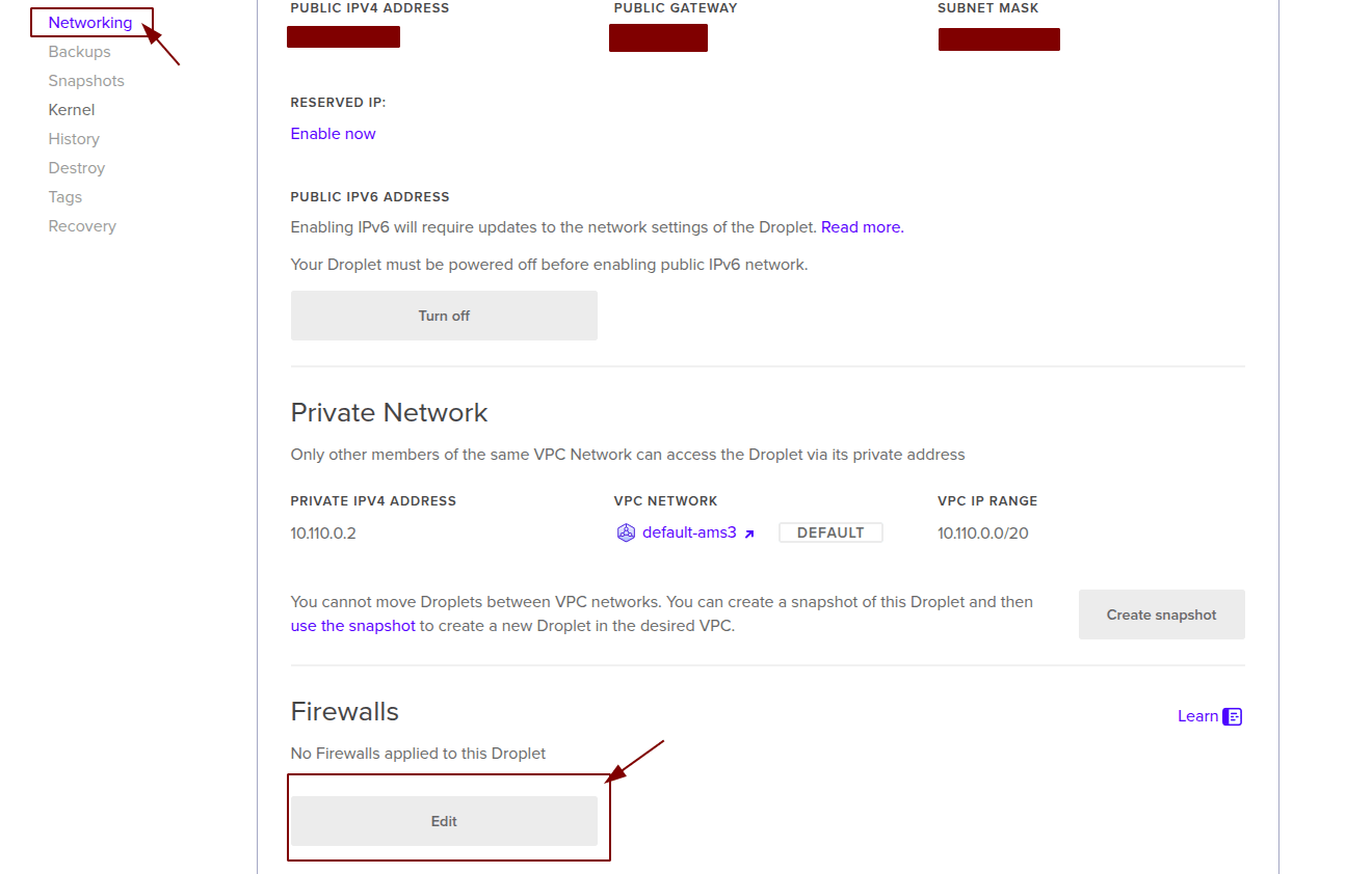 Edit Firewall Rules