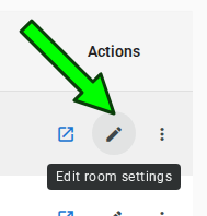 Room configuration wizard editing an existing room
