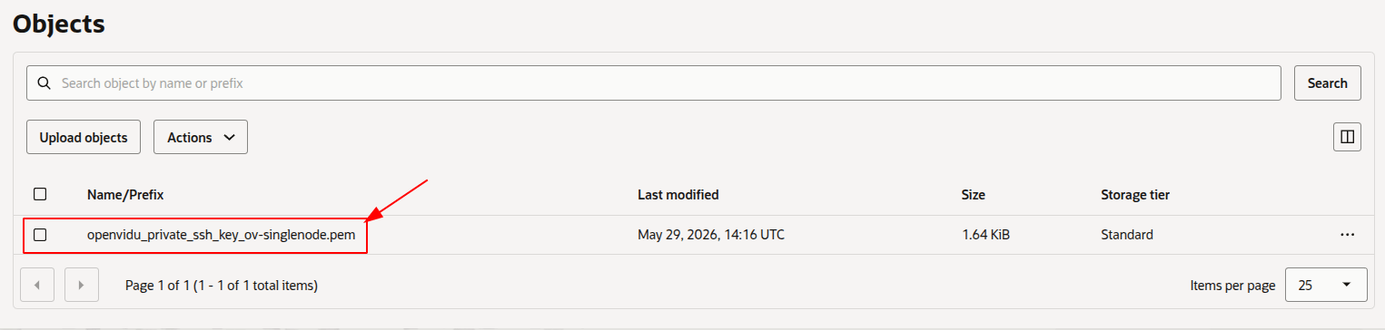 SSH Key in bucket