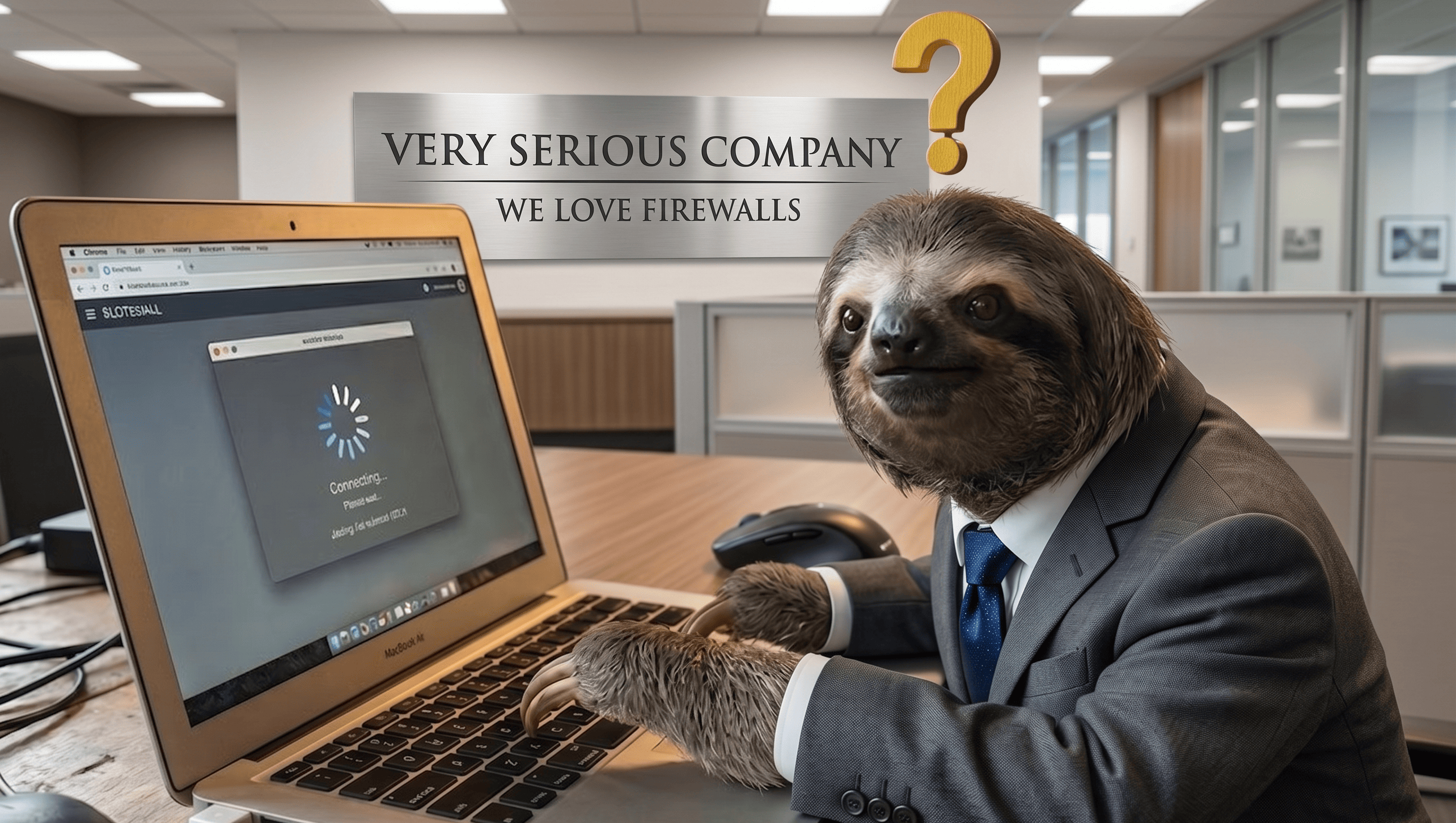 Sloth watching a spinner waiting to connect to the Daily Meeting Sloth watching a spinner waiting to connect to the Daily Meeting