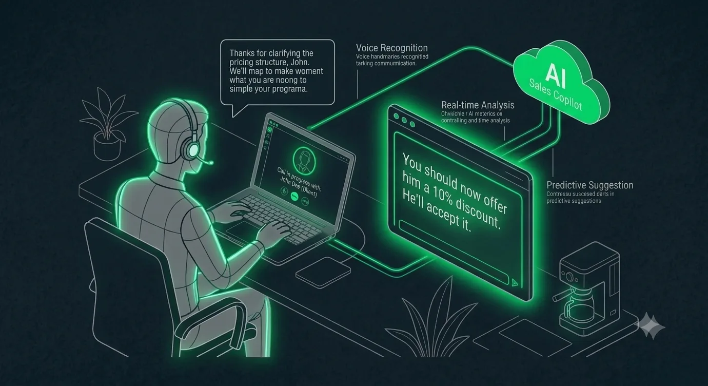 The AI sales copilot on your call — a voice agent that listens to a live sales conversation and gives you real-time advice The AI sales copilot on your call — a voice agent that listens to a live sales conversation and gives you real-time advice