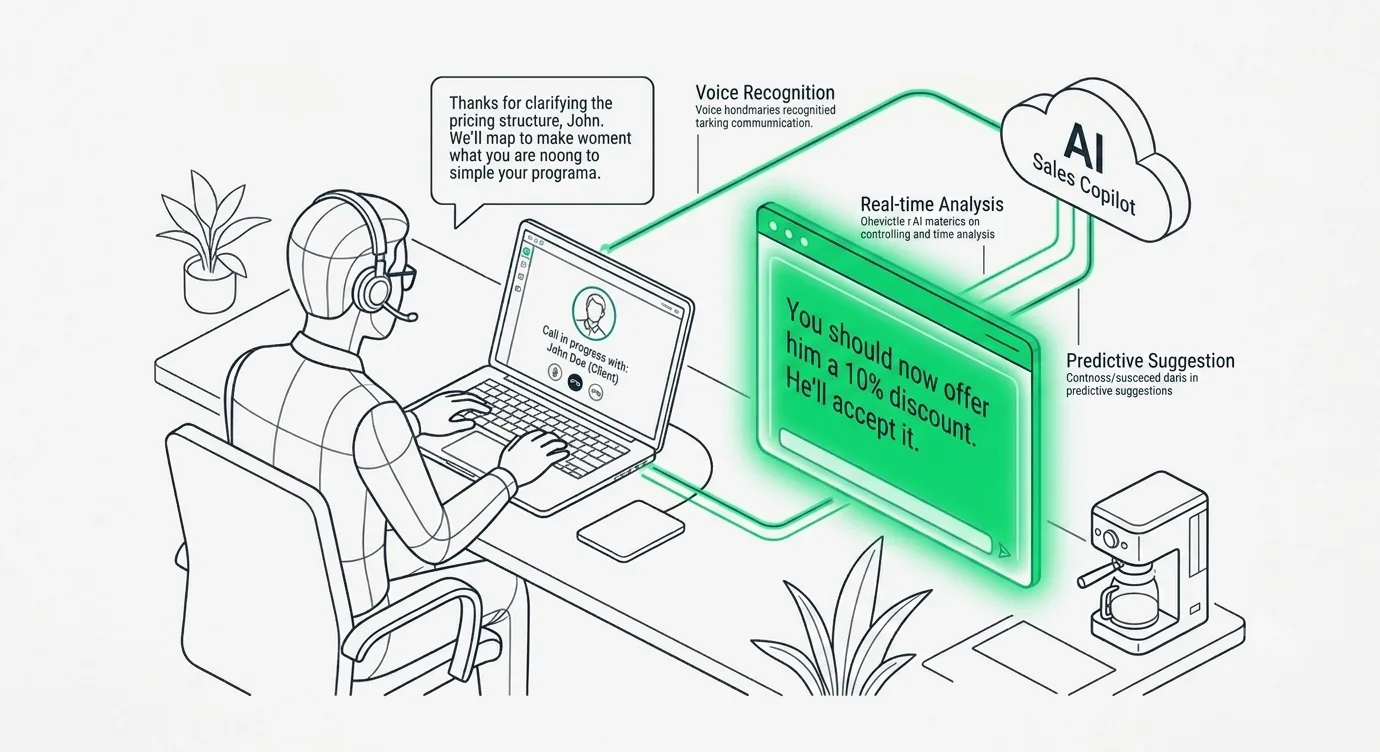 The AI sales copilot on your call — a voice agent that listens to a live sales conversation and gives you real-time advice The AI sales copilot on your call — a voice agent that listens to a live sales conversation and gives you real-time advice