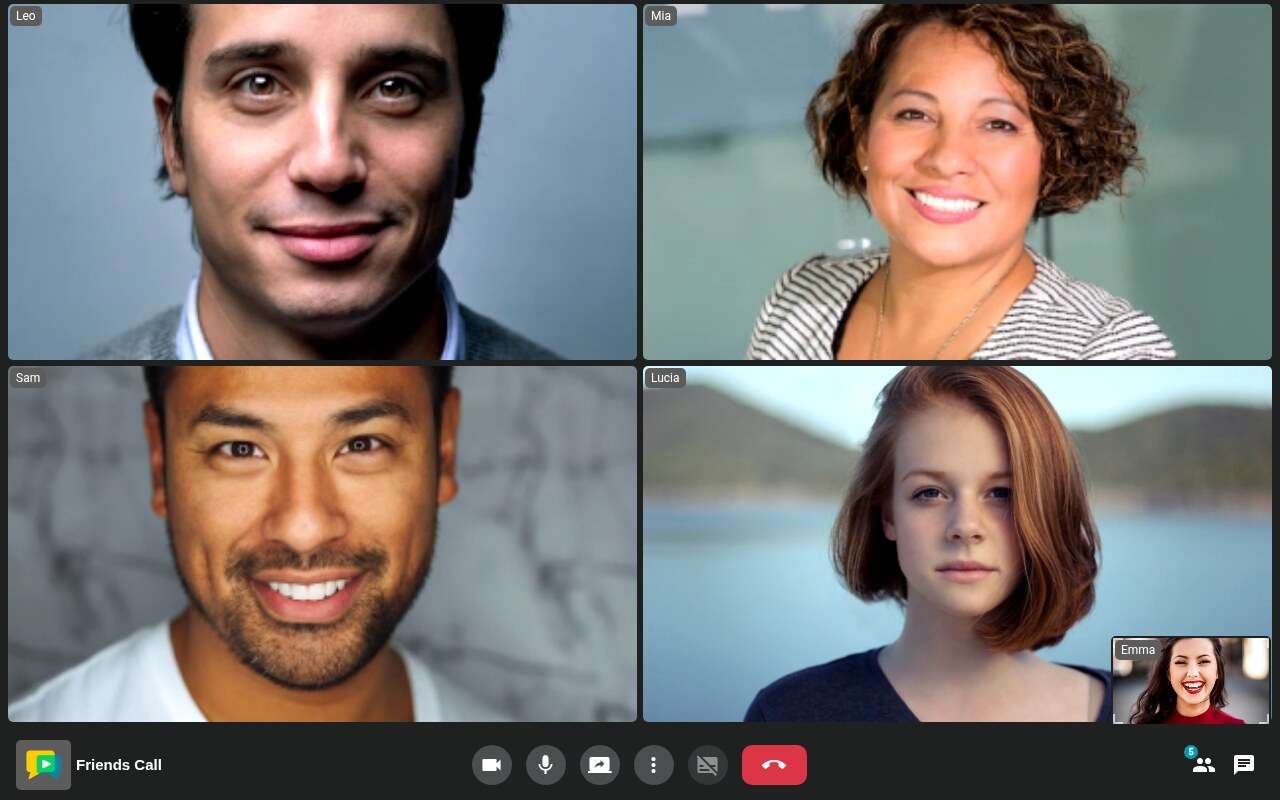 A call with family and friends, running on your own server