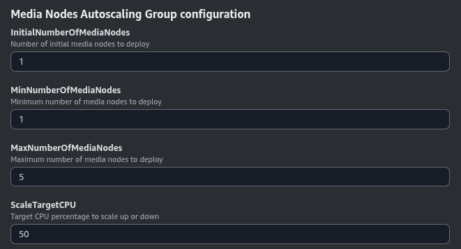 Media Nodes Autoscaling Group Configuration