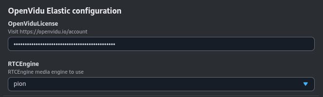 OpenVidu Elastic Configuration