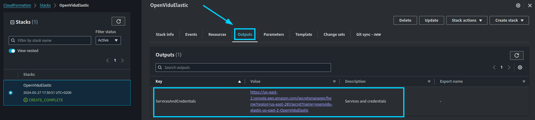 CloudFormation Outputs