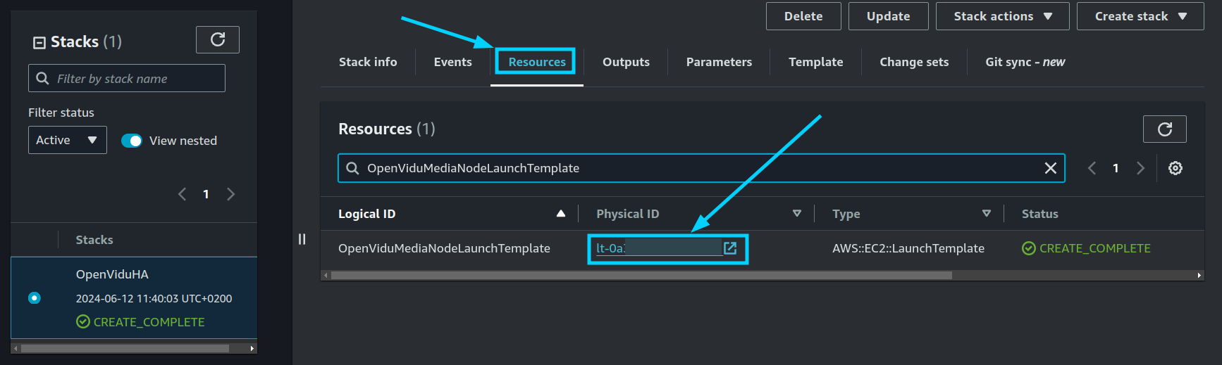 Select Launch Template