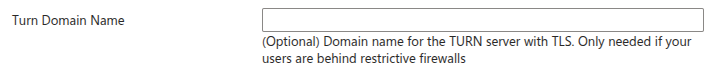 TURN server configuration with TLS