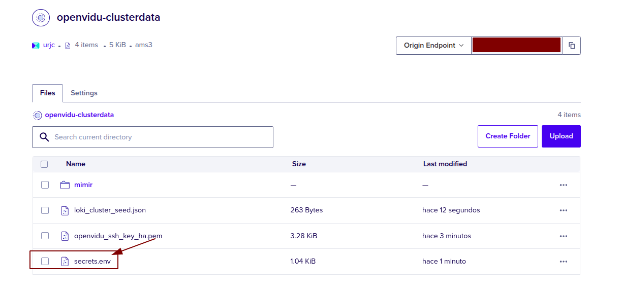 Secrets.env in Bucket