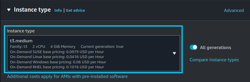 Change instance type