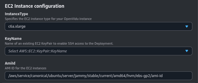 EC2 Instance configuration