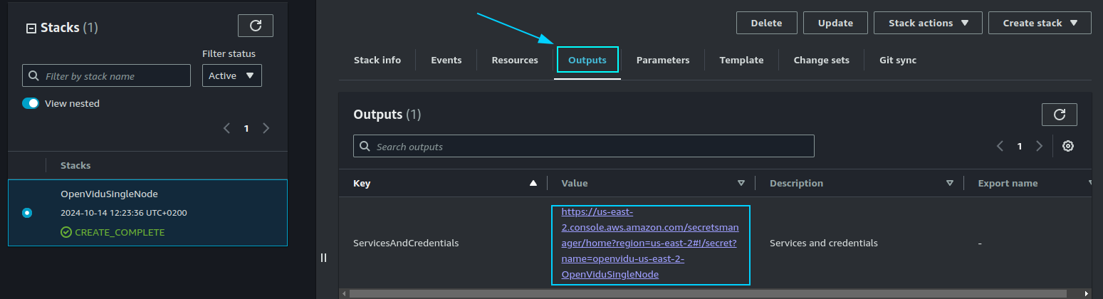 CloudFormation Outputs