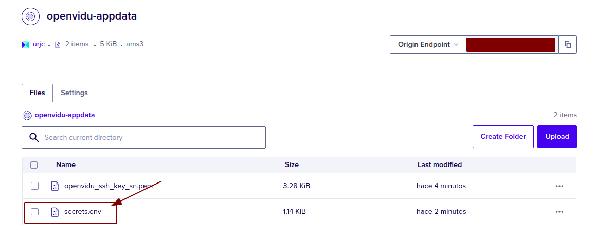 Secrets.env in Bucket