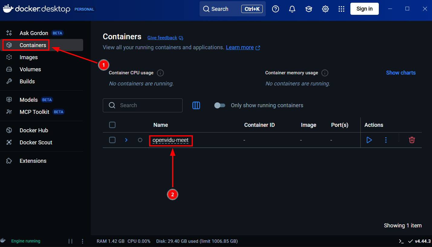 Select container group