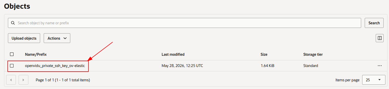 SSH Key in bucket