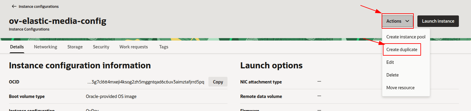 Create Instance Configuration