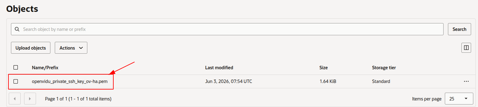 SSH Key in bucket