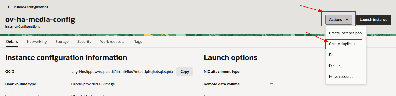 Create Instance Configuration