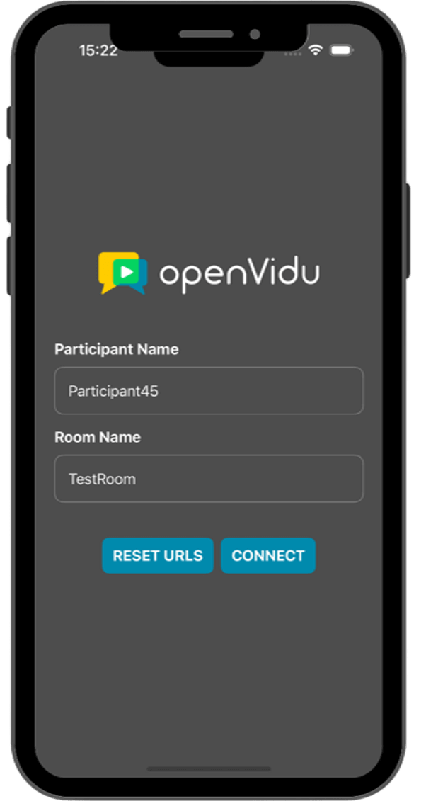 Join screen of the iOS tutorial app