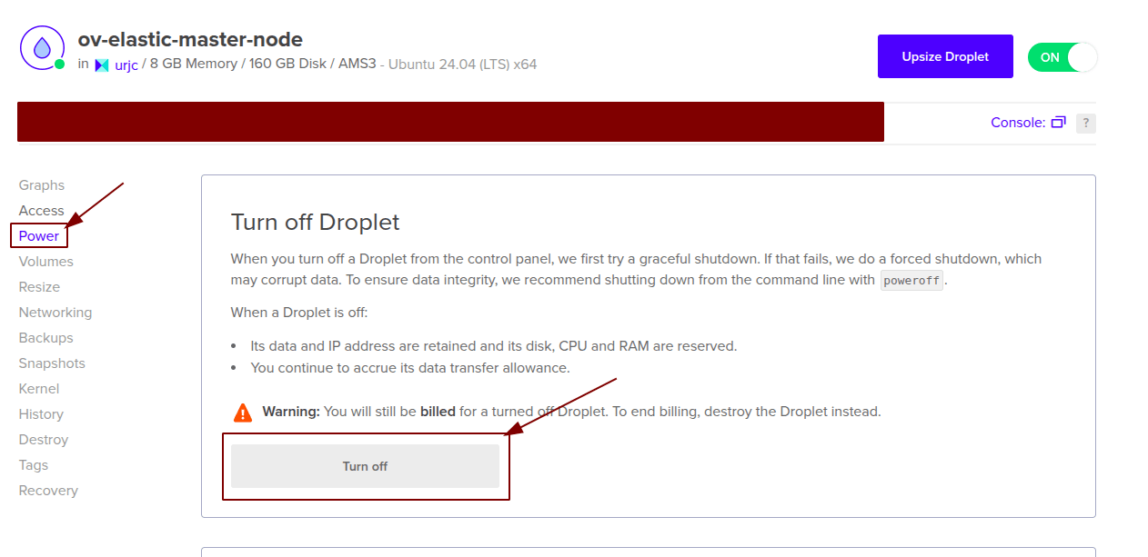 Turn Off Master Node