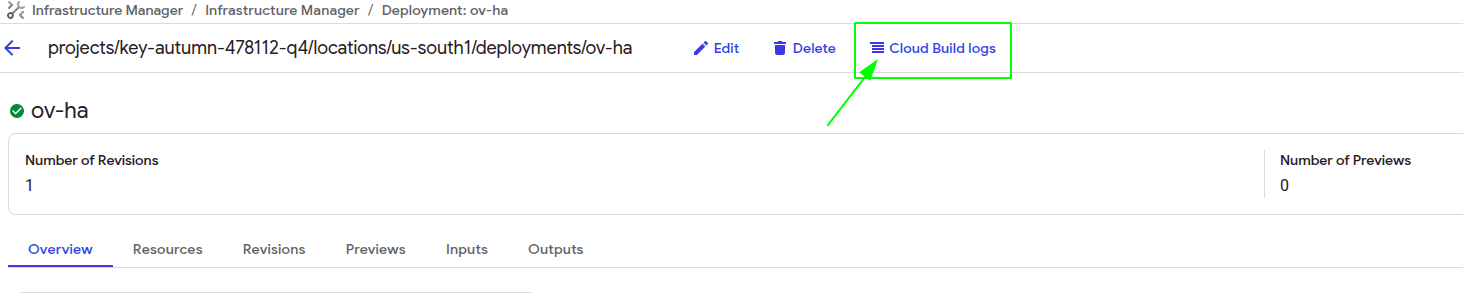 Google Cloud Platform input variables