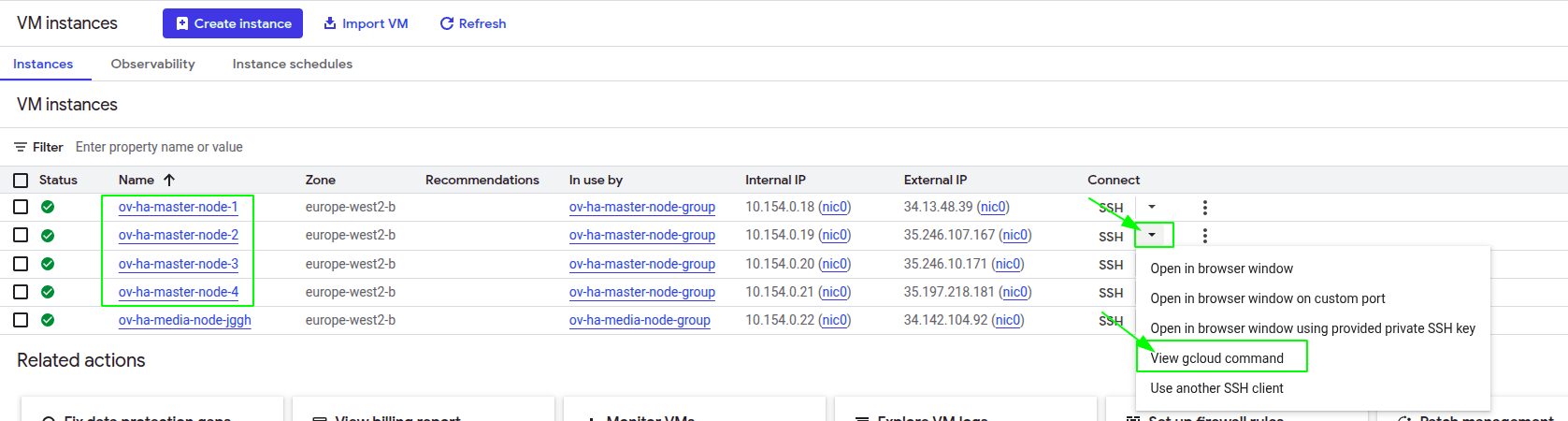 Google Cloud Platform gcloud command