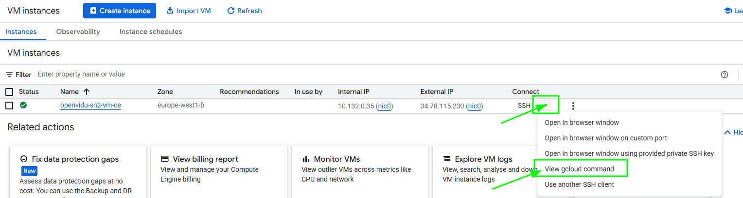 Google Cloud Platform gcloud command