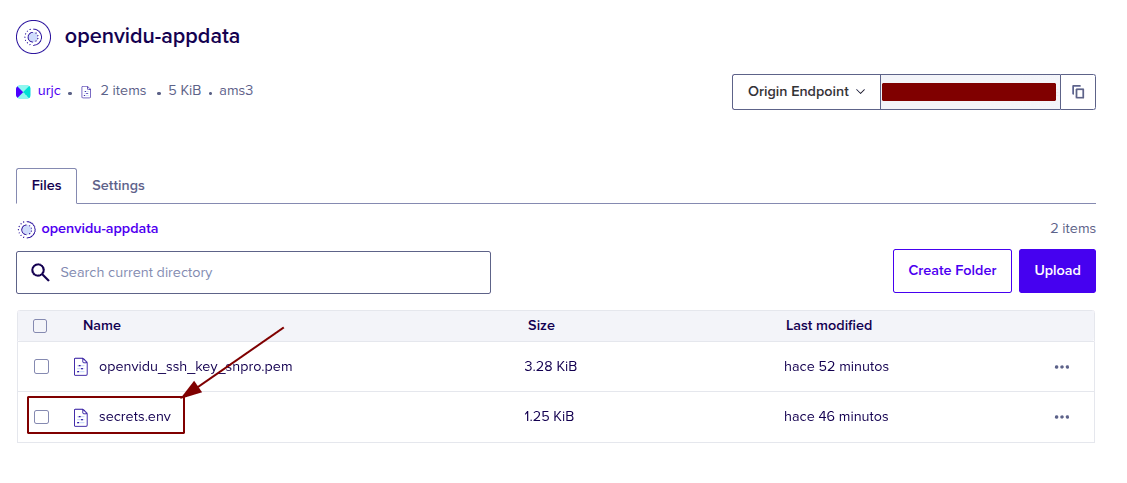 Secrets.env in Bucket