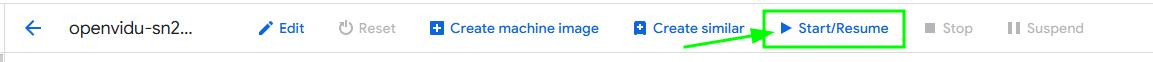 Start instance
