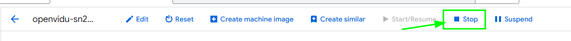 Stop instance