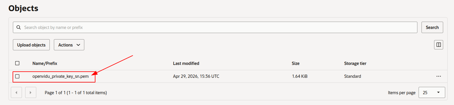 SSH Key in bucket