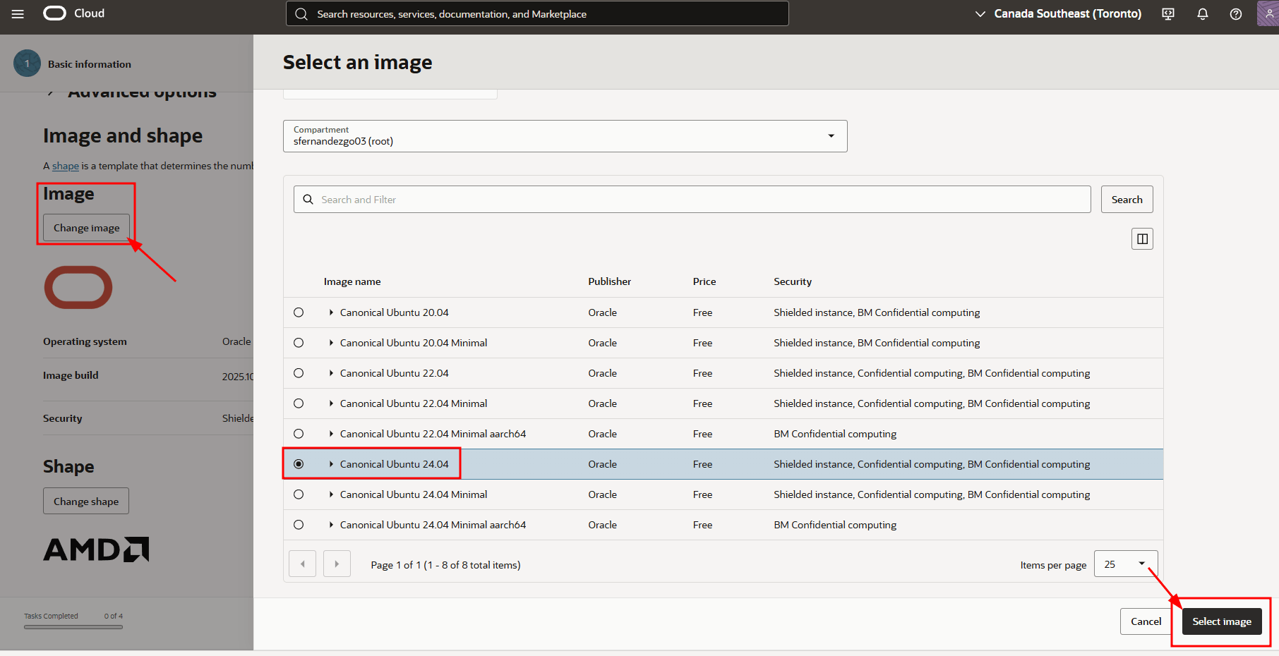Instance select image